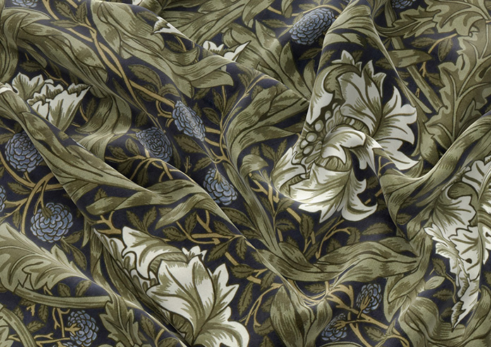 William Morris At Home African Marigold Velvet, Cornflower - Roman Blind - Image 4